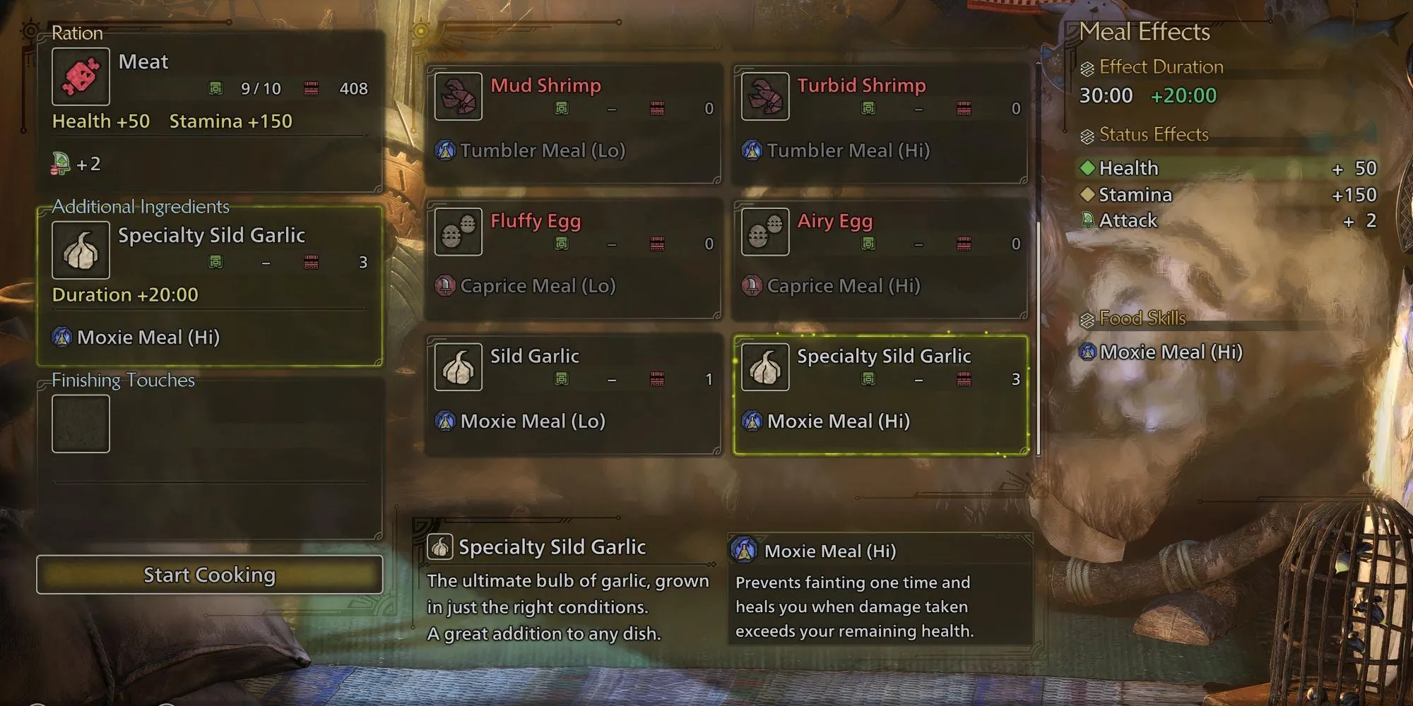 Nguyên Liệu Bổ Sung (Additional Ingredients) và kỹ năng thức ăn trong Monster Hunter Wilds