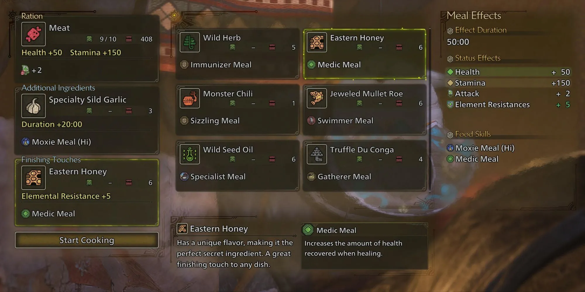 Nguyên Liệu Hoàn Tất (Finishing Touches) mang lại hiệu ứng đặc biệt trong Monster Hunter Wilds