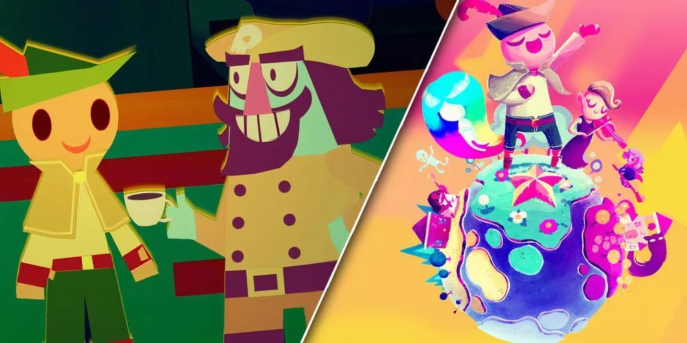 Nhân vật chính đang hát giữa thế giới đầy màu sắc của Wandersong