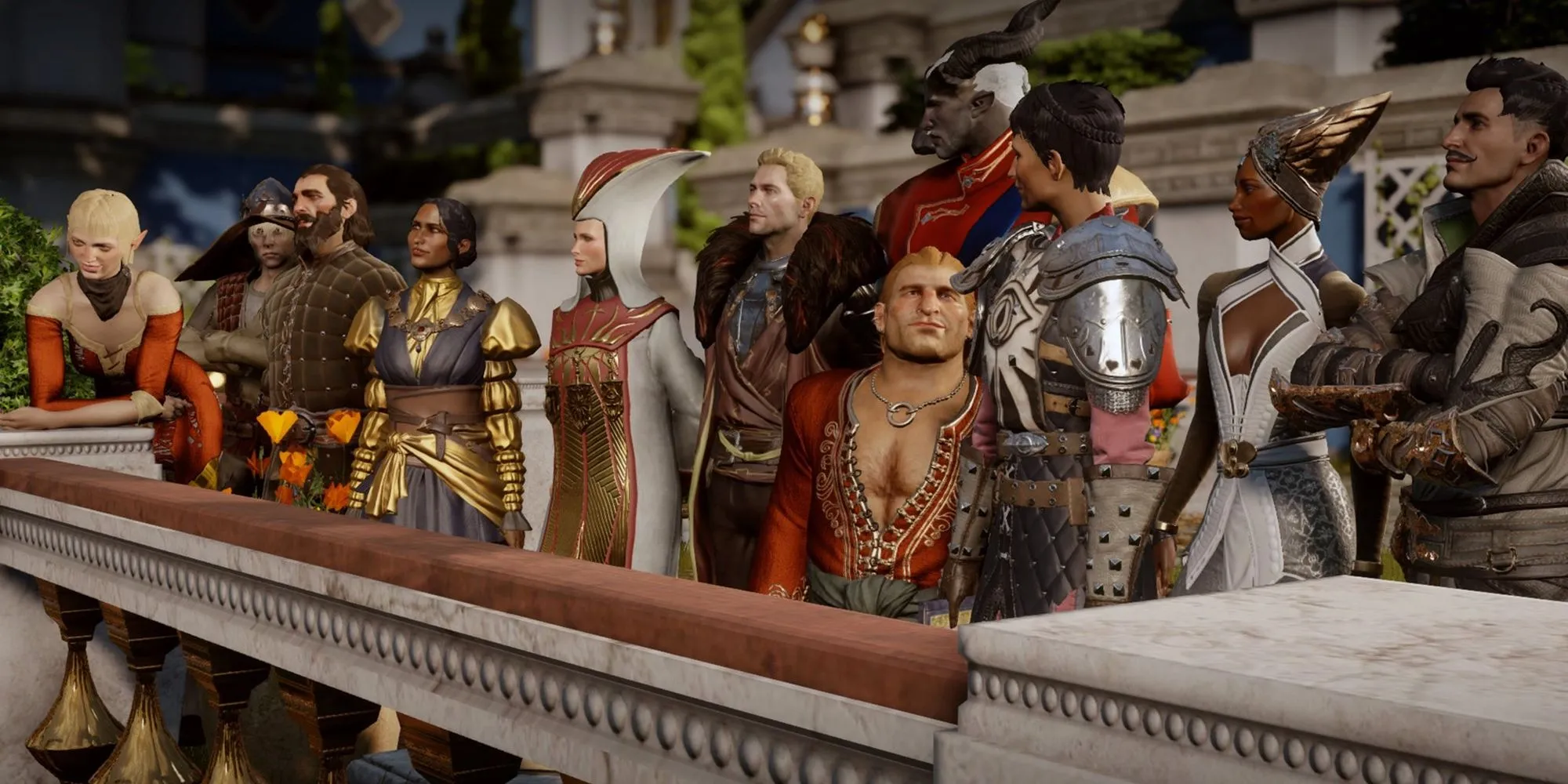 Nhân vật Inquisitor và các đồng đội trong một cảnh chiến đấu của Dragon Age Inquisition