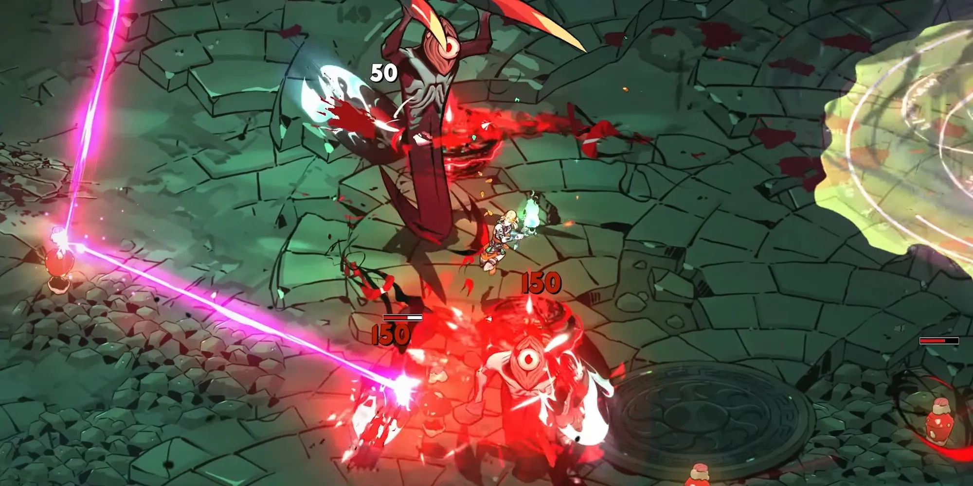 Nhân vật Melinoe trong Hades II chiến đấu với kỹ năng từ bản cập nhật Warsong