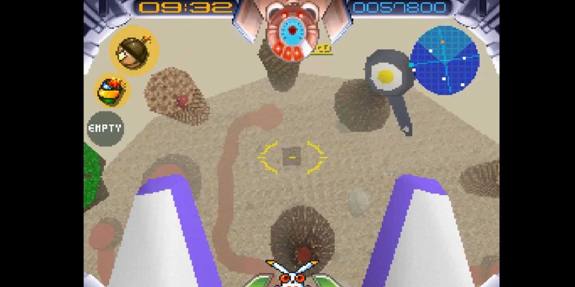 Nhân vật Robbit nhảy cao trong game Jumping Flash trên PS1