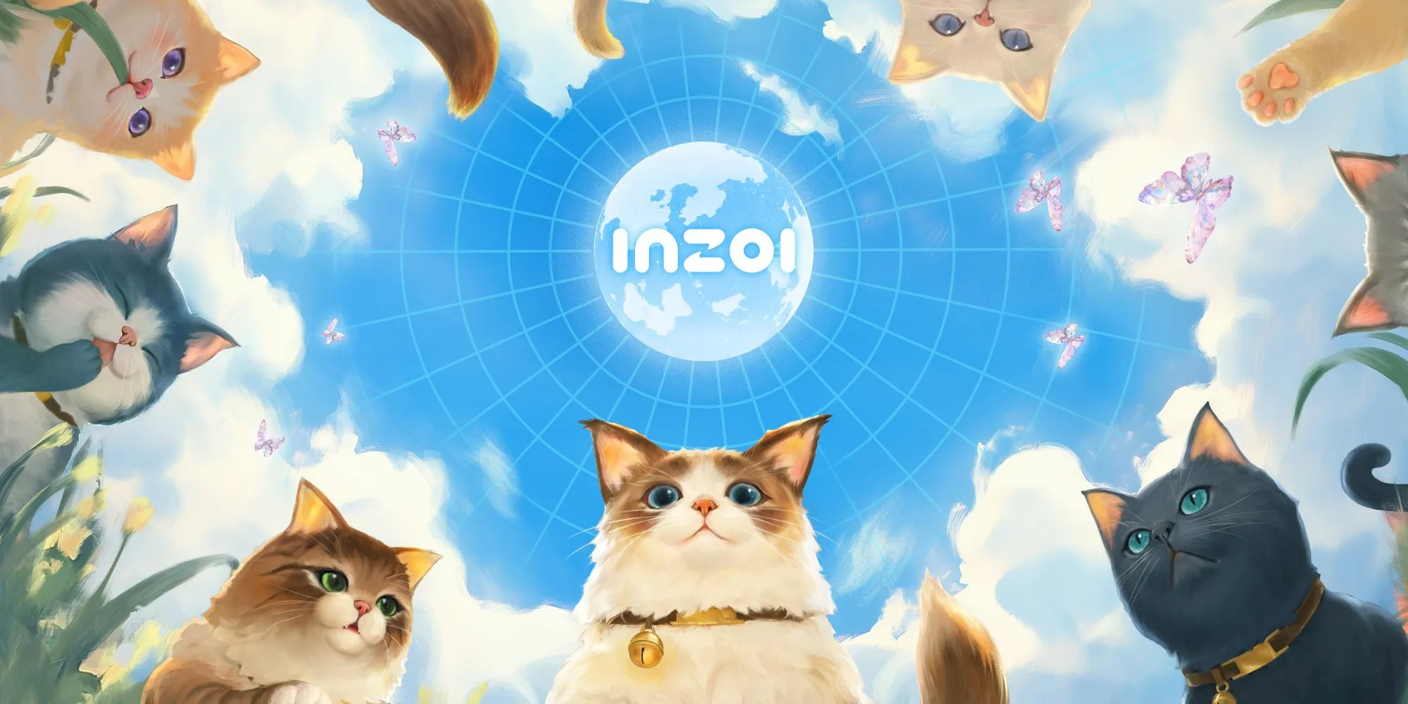 Nhân vật Zoi thư giãn cùng mèo cưng trong game InZOI