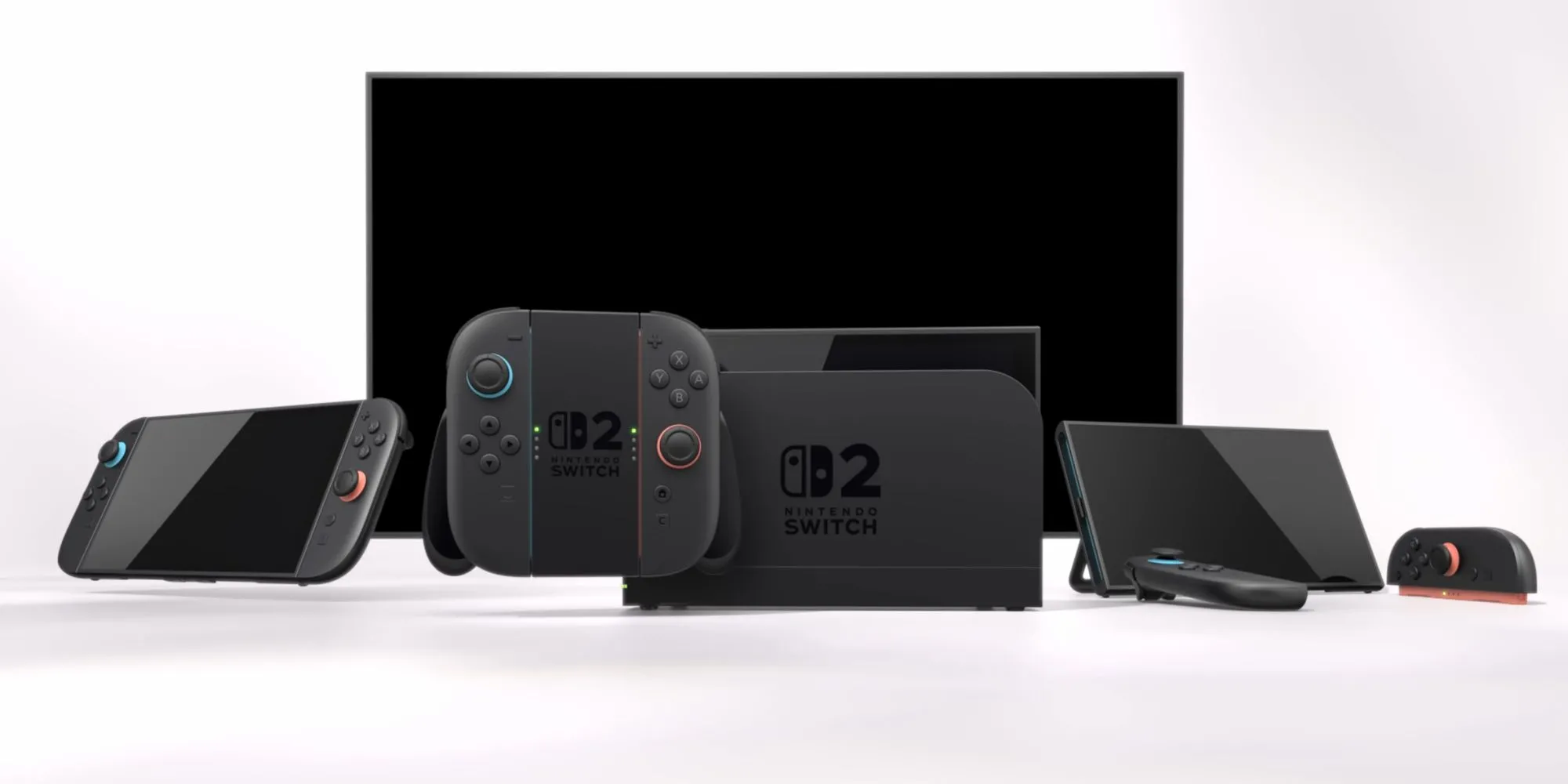Nintendo Switch 2 hiển thị ở các chế độ handheld, TV và tabletop