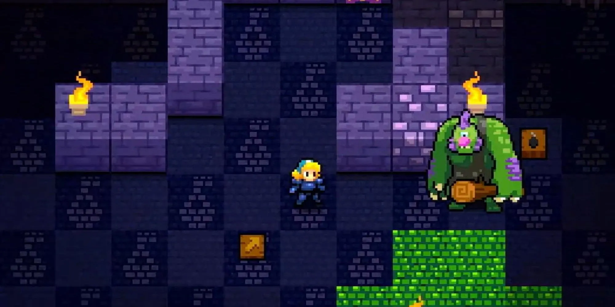 Quái vật Troll trong Crypt of the NecroDancer với đồ họa pixel đặc trưng