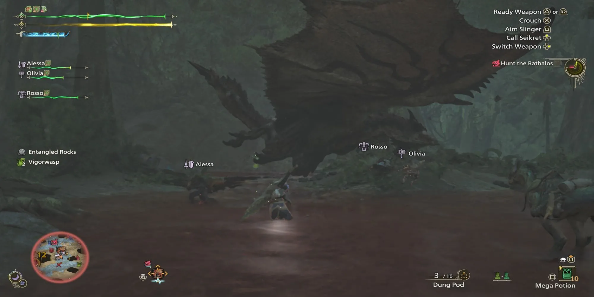 Rathalos, vua của bầu trời trong Monster Hunter Wilds, đang bay lượn phun lửa