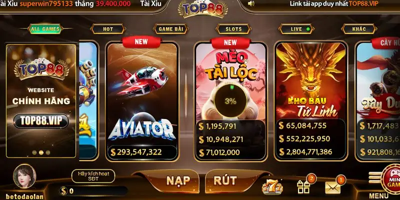 Tải App Top88 – Giải Pháp Giải Trí Di Động Tiện Lợi Cho Bạn