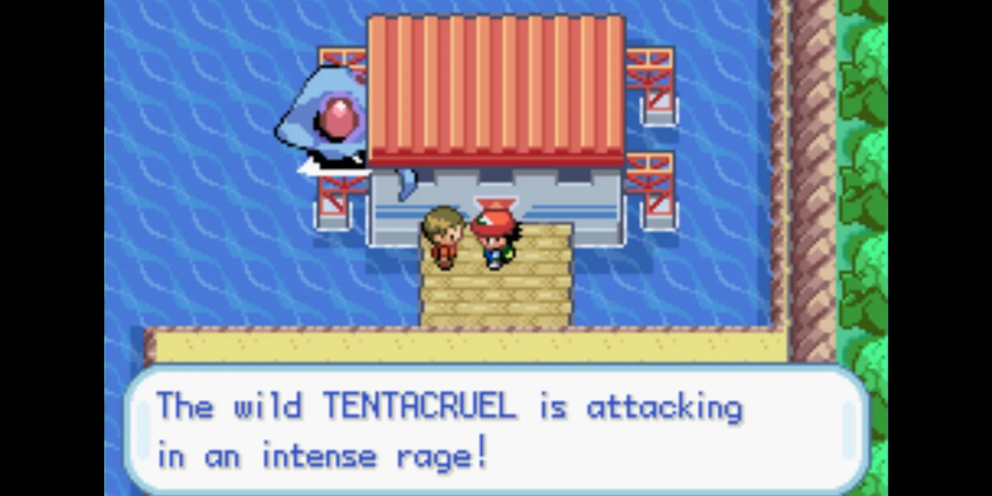 Tentacruel khổng lồ tấn công tại Porta Vista trong game Pokemon Ash Gray