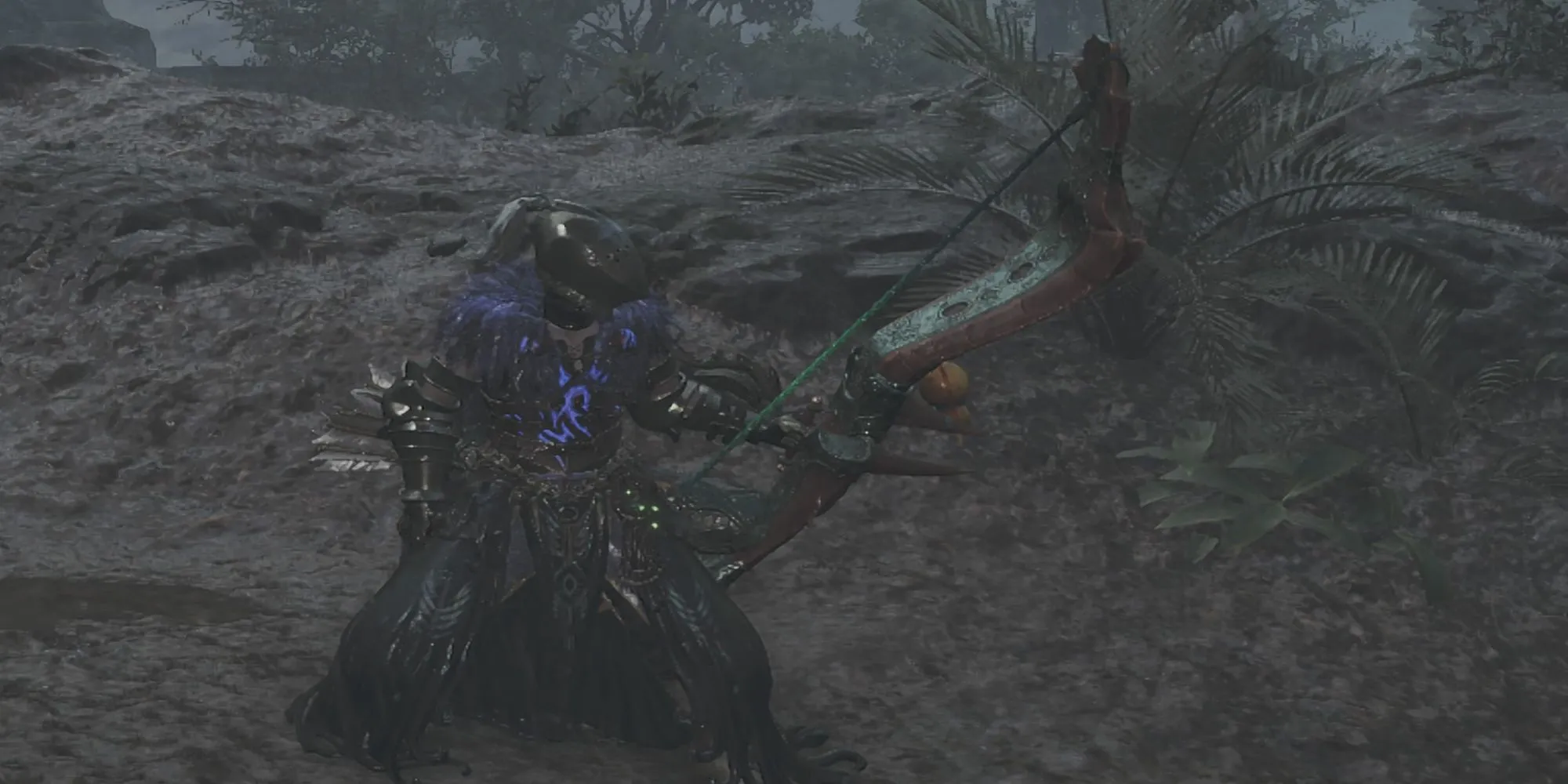 Thợ săn sử dụng cung trong Monster Hunter Wilds, một vũ khí đòi hỏi quản lý thể lực tốt
