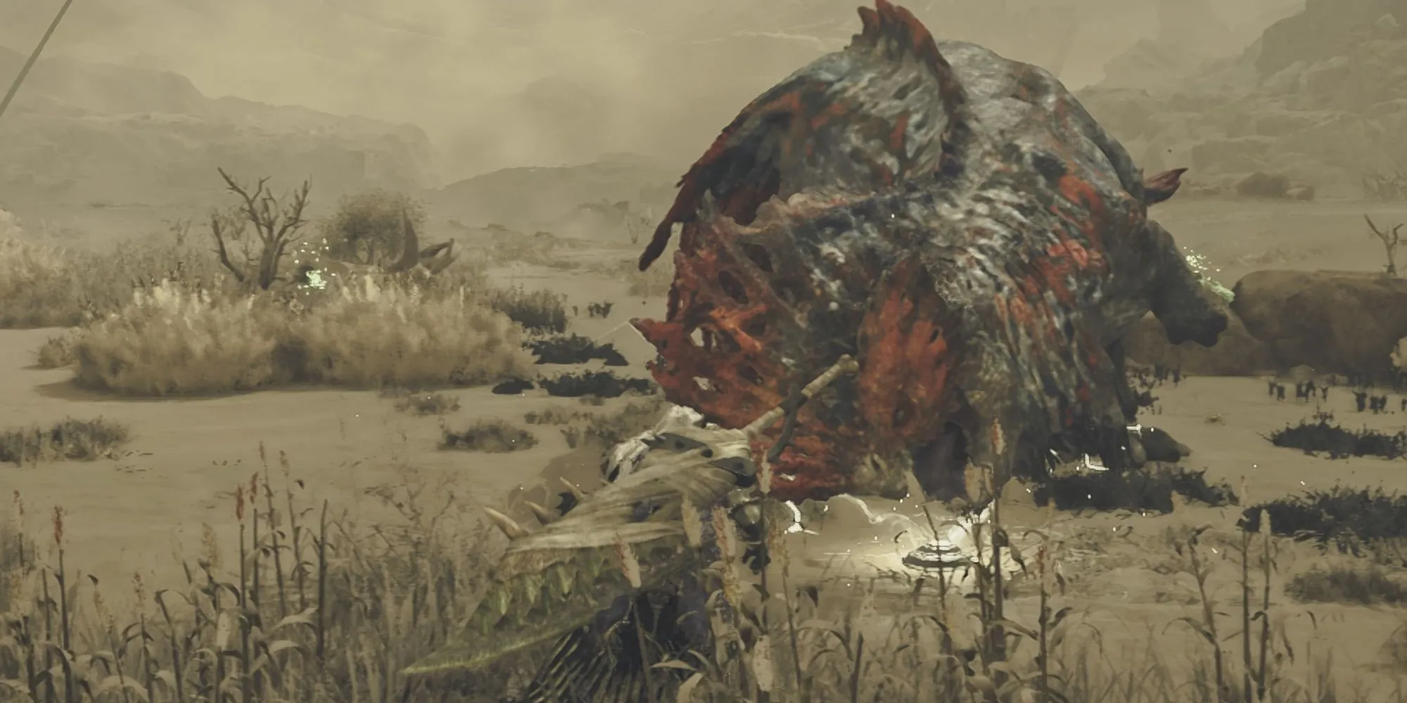 Thợ săn sử dụng Shock Trap để bẫy quái vật trong Monster Hunter Wilds.
