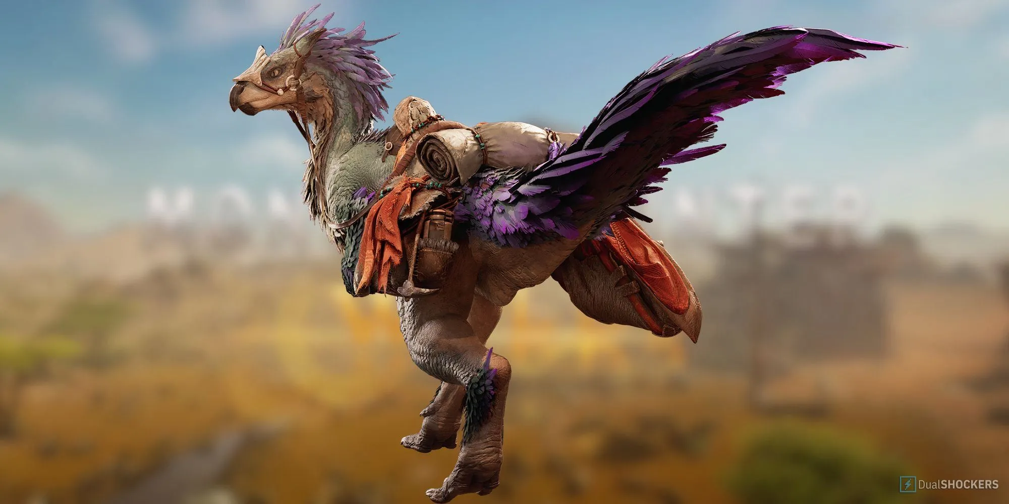 Rathalos Monster Hunter Wilds: Điểm Yếu và Cách Đánh Bại 1 Thú cưỡi Seikret trong Monster Hunter Wilds với nền môi trường mờ ảo.