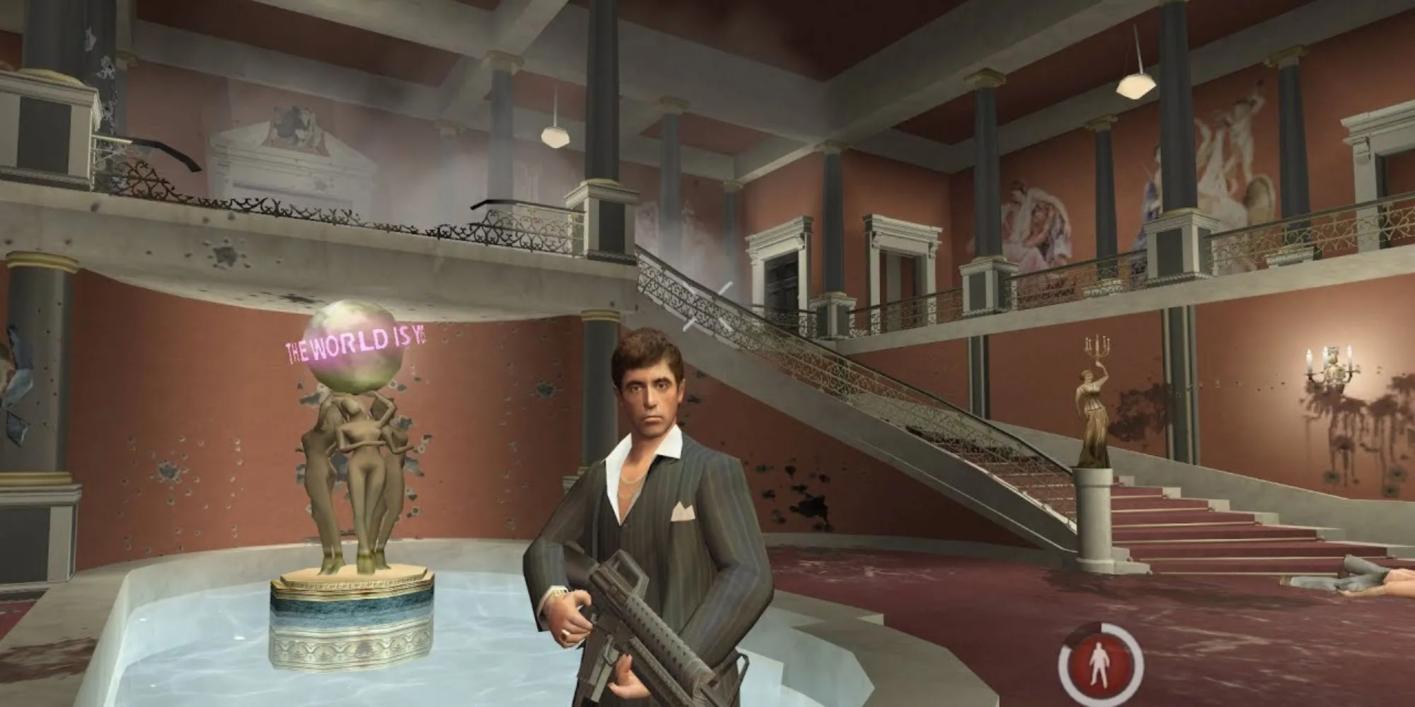 Tony Montana trong game Scarface The World is Yours, tái hiện hình ảnh ông trùm khét tiếng