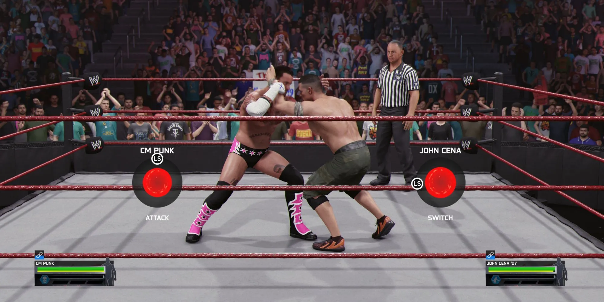 Trận đấu kinh điển giữa CM Punk và John Cena được tái hiện với gameplay cải tiến trong WWE 2K25