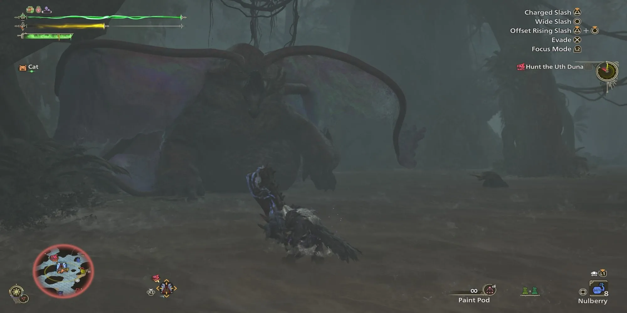 Uth Duna, quái vật khổng lồ trong Monster Hunter Wilds, đang di chuyển chậm chạp nhưng đầy uy lực