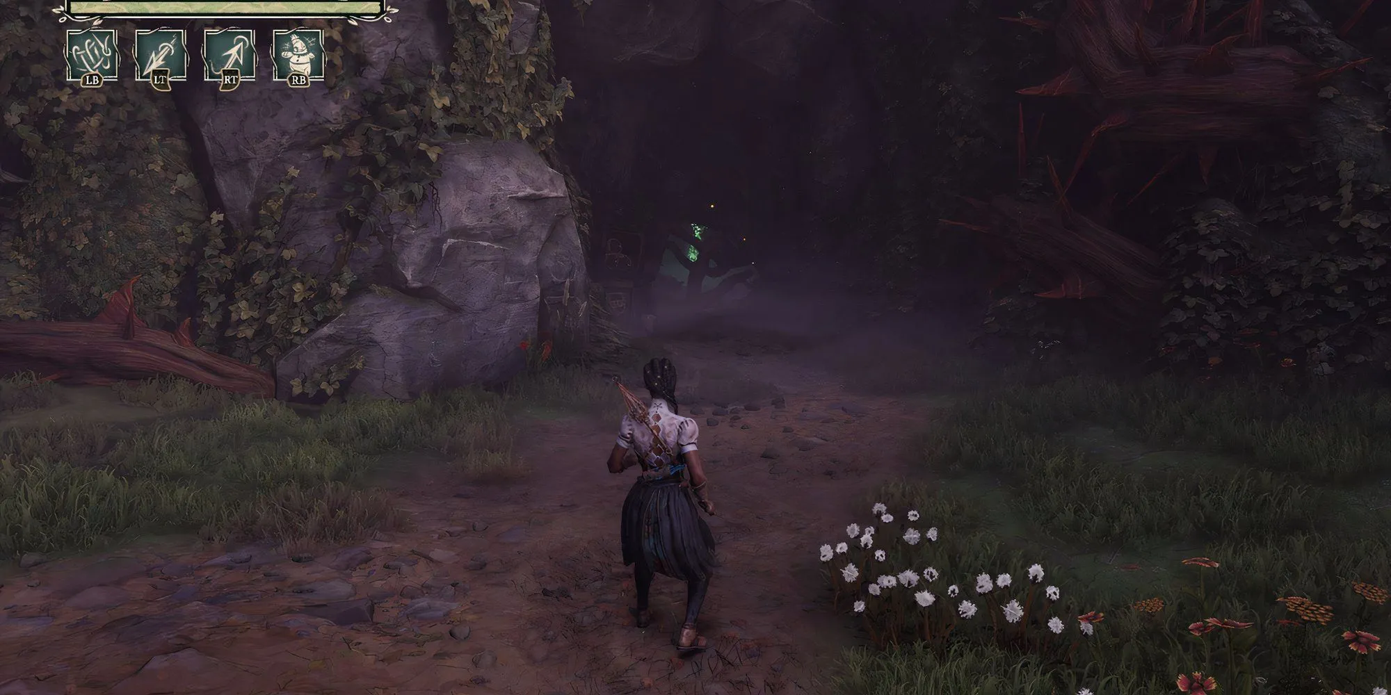 Vị trí Health Filament ẩn sau rễ cây ở chapter 7 game South of Midnight