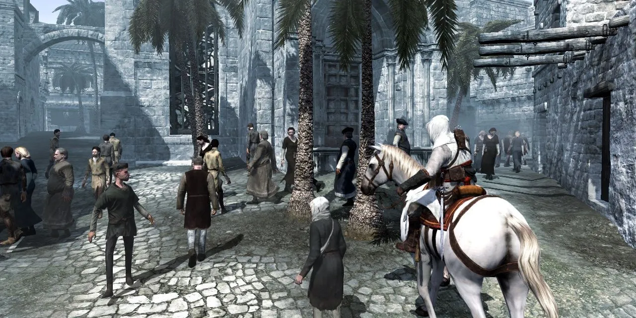 Altair trên ngựa trong Assassin's Creed