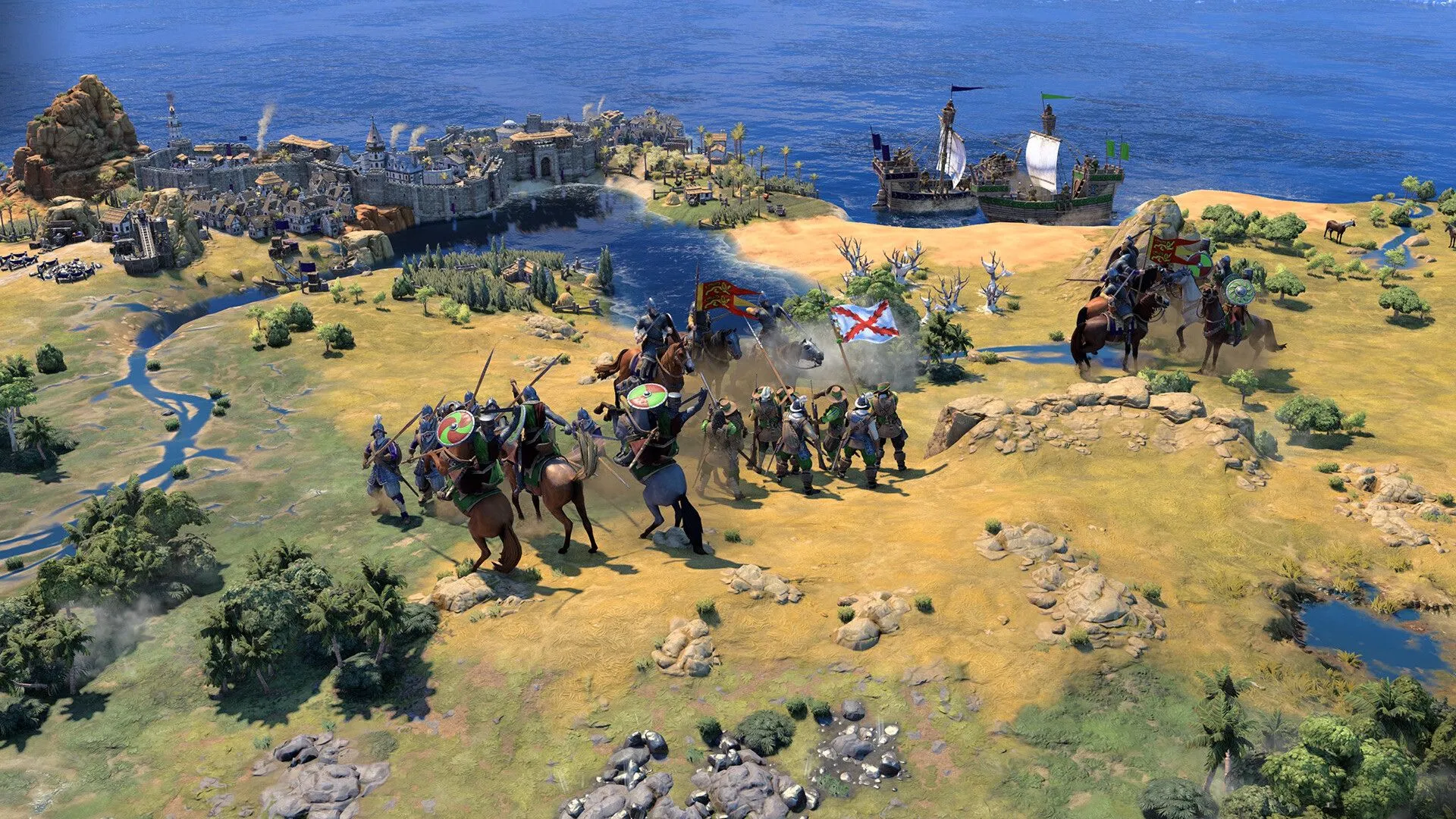 Ảnh báo chí 4 từ Civilization 7, trưng bày giao diện quản lý thành phố.
