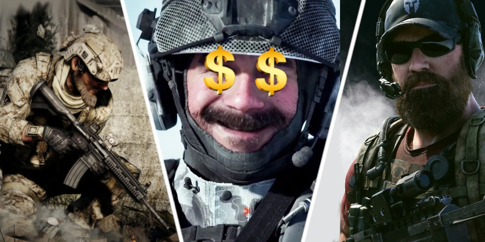 Ảnh bìa các game FPS khác như Medal of Honor, Call of Duty, Ghost Recon Wildlands