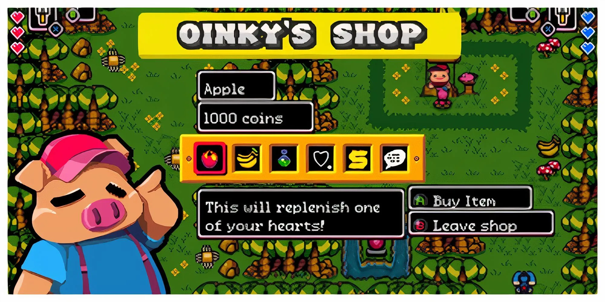 Ảnh chụp màn hình game Dandy &amp; Randy DX, hiển thị hai nhân vật chính Dandy và Randy trong một môi trường giải đố đầy màu sắc