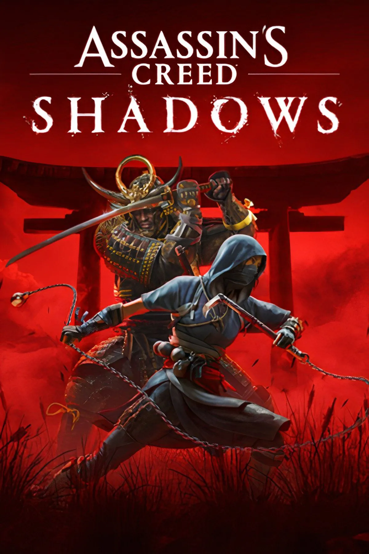 Ảnh collage nhân vật chính Yasuke và Naoe trong Assassin's Creed Shadows