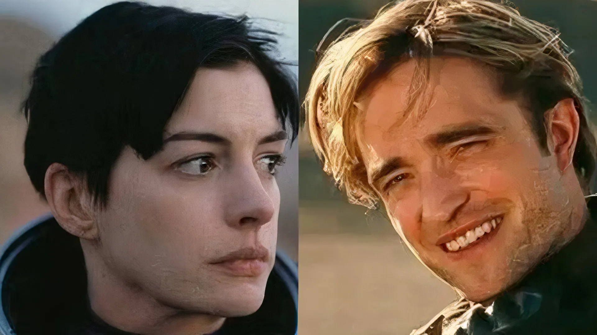 Ảnh ghép hai diễn viên Anne Hathaway và Robert Pattinson