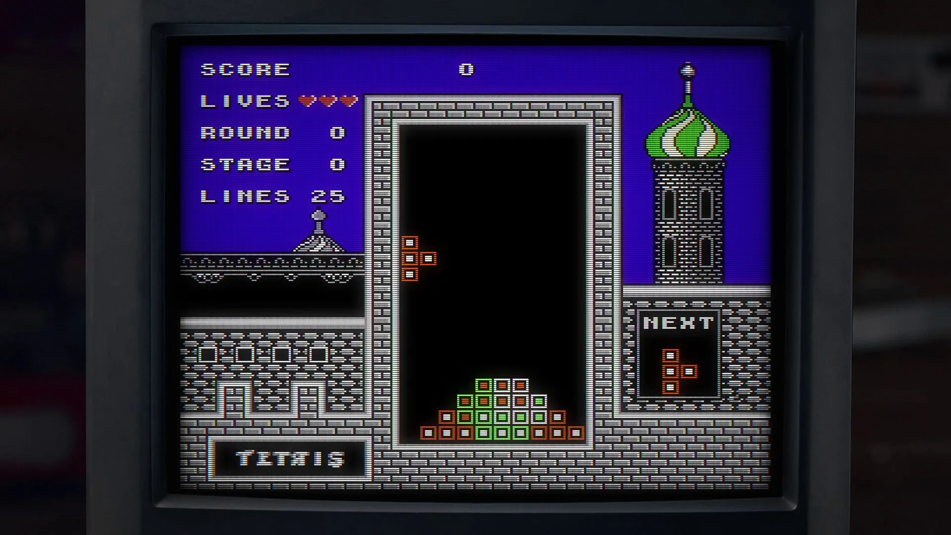 Ảnh ghép nhiều phiên bản khác nhau của game Tetris