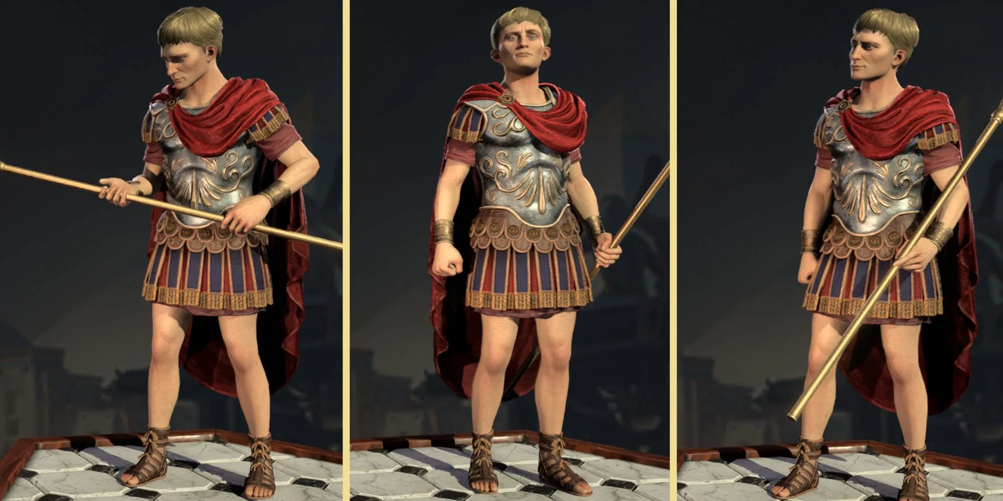 Augustus Imperium Maius trong Civilization VII, chân dung hoàng đế La Mã