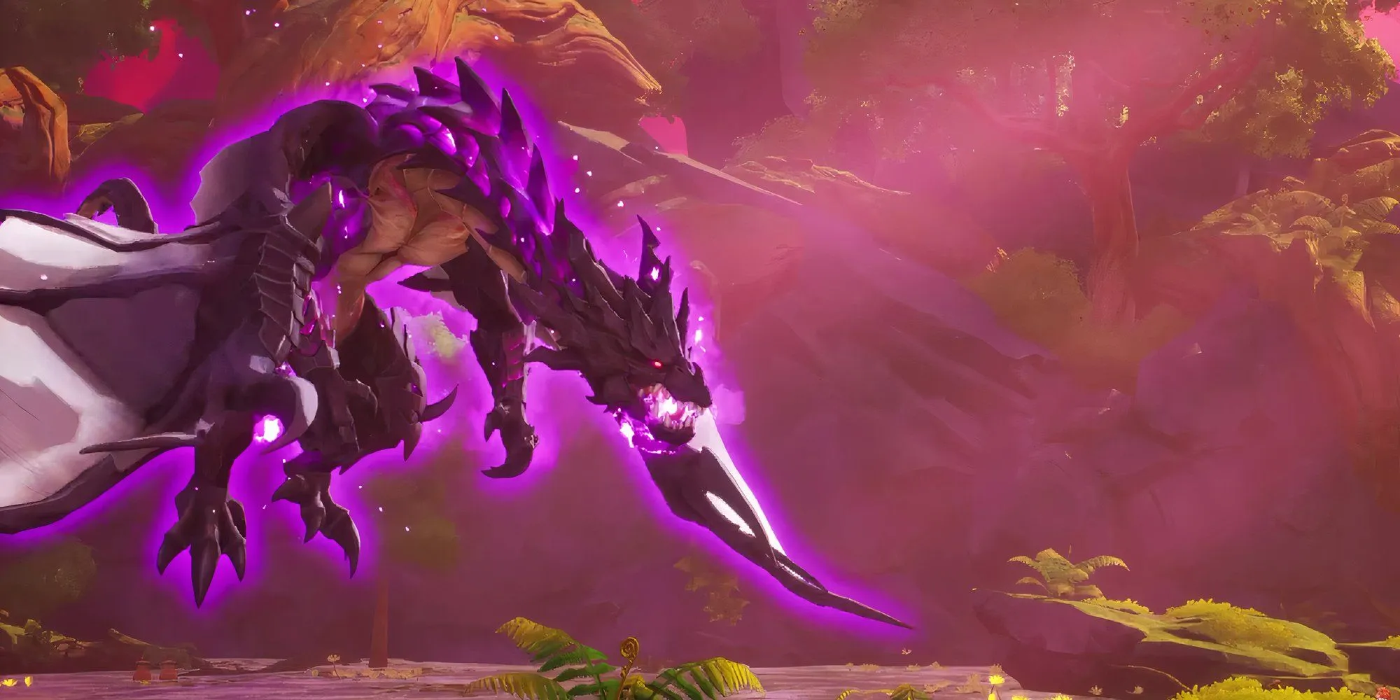 Boss cuối game Aeve Zalaha đang bay lượn trên không trong Visions of Mana.