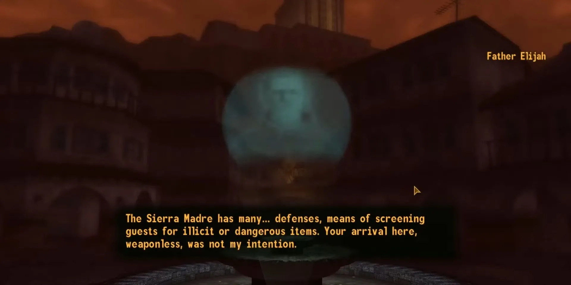 Cánh cửa vào Sierra Madre trong Fallout New Vegas DLC Dead Money, nơi game thủ bị tước hết trang bị