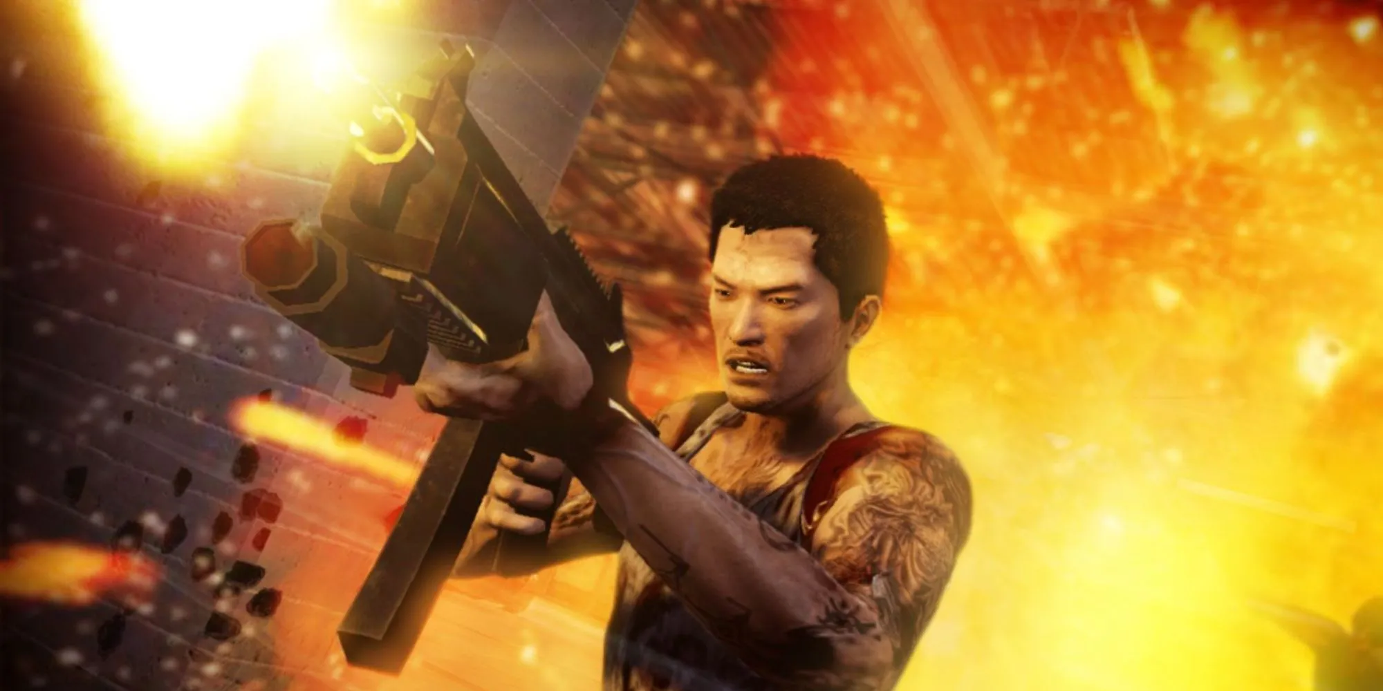 Cảnh đấu súng gay cấn trong game Sleeping Dogs