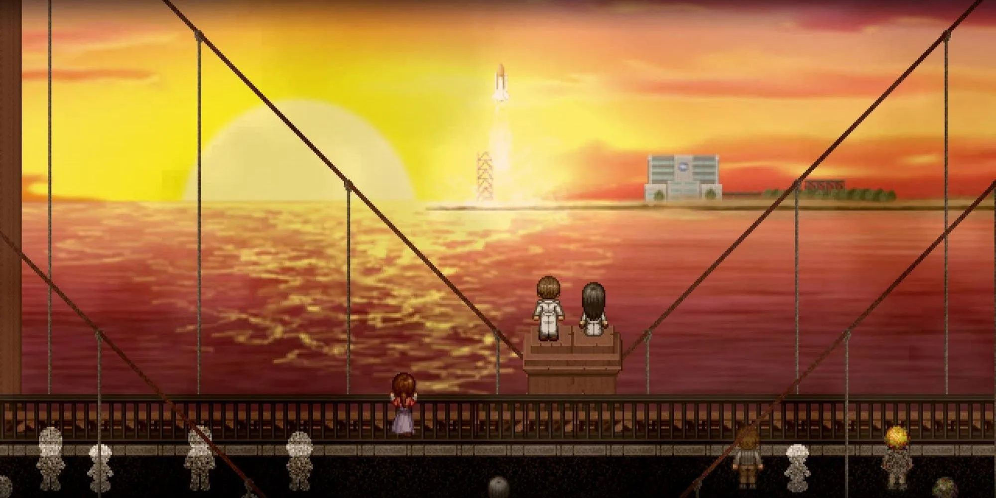 Cảnh phóng tên lửa trong game To The Moon