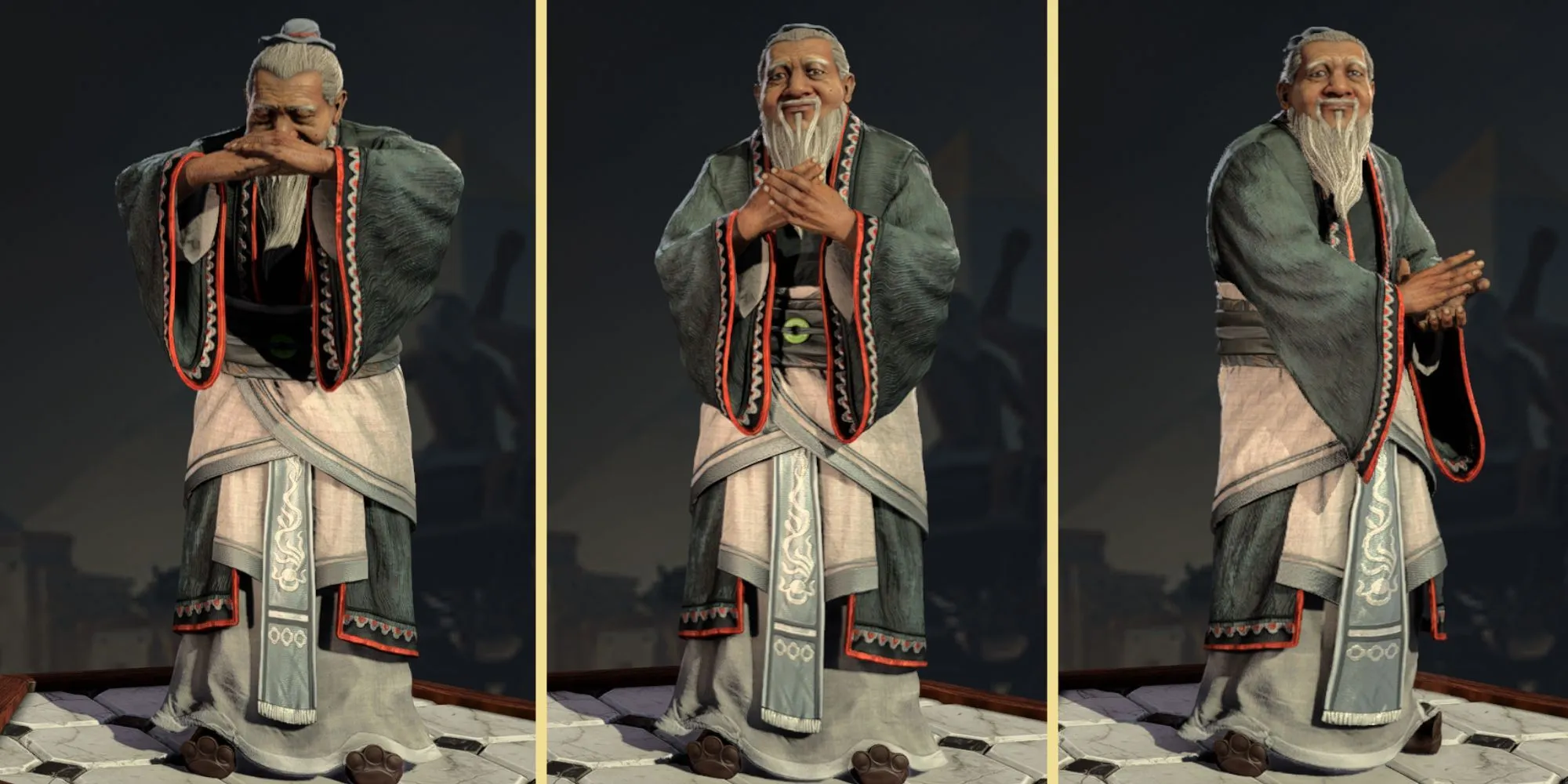 Chân dung Khổng Tử (Confucius) trong game Civilization 7