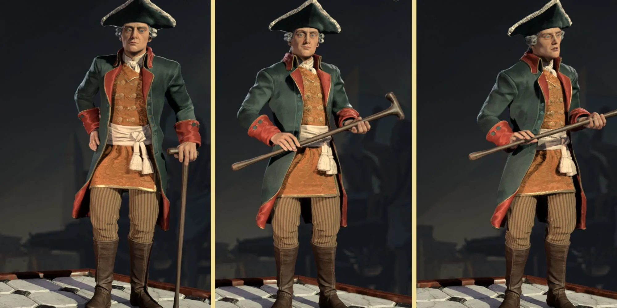Chân dung lãnh đạo Friedrich Oblique (Học viện Berlin) trong Civilization VII
