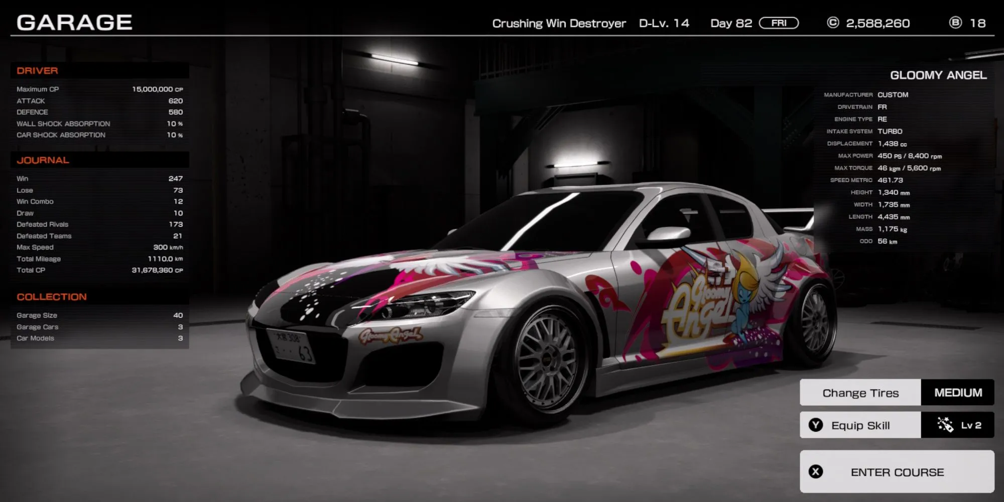 Chiếc xe đua Gloomy Angel trong Tokyo Xtreme Racer