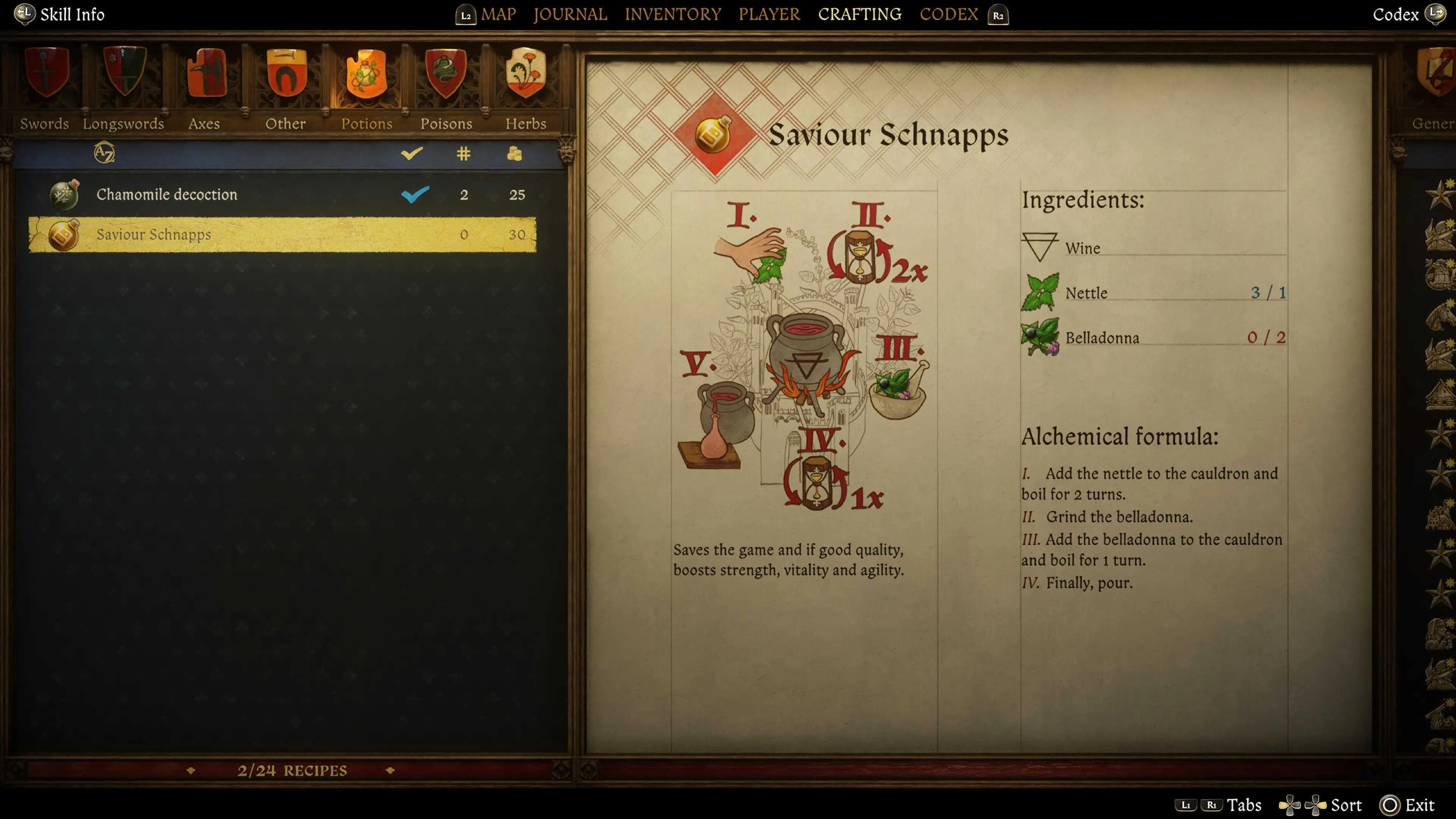 Công thức và cách chế tạo Savior Schnapps trong Kingdom Come Deliverance 2