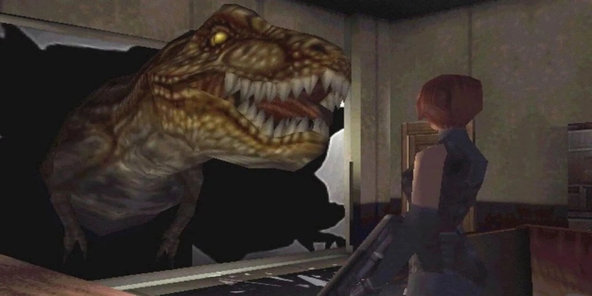 Đặc vụ Regina đối mặt với khủng long trong game kinh dị sinh tồn Dino Crisis PS1