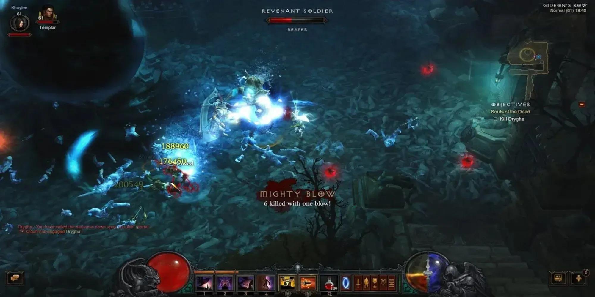 Diablo 3 với hình ảnh nhân vật Witch Doctor triệu hồi quân đoàn xác sống chiến đấu