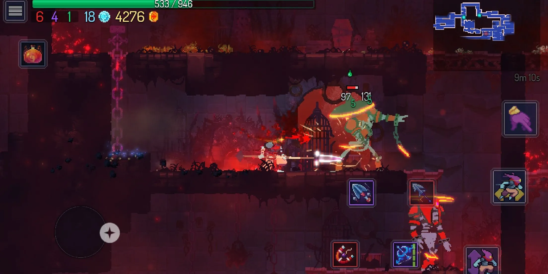 Đồ họa pixel và gameplay hành động của Dead Cells mobile