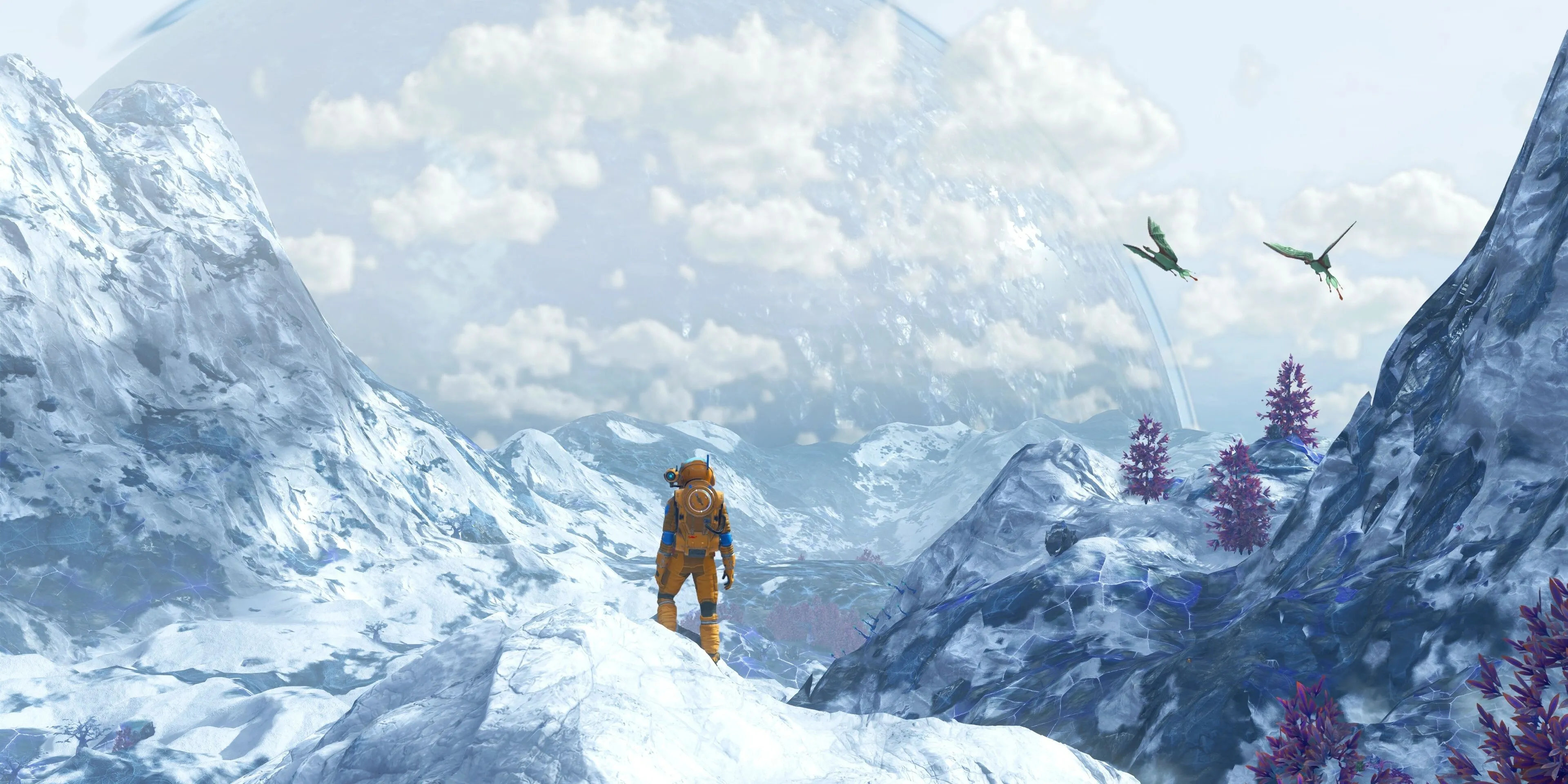 Đứng trên đỉnh núi trong No Man's Sky