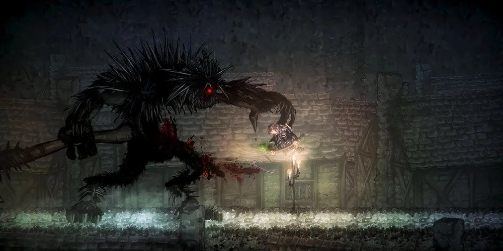 Gameplay 2D cổ điển của game Soulslike Salt and Sanctuary