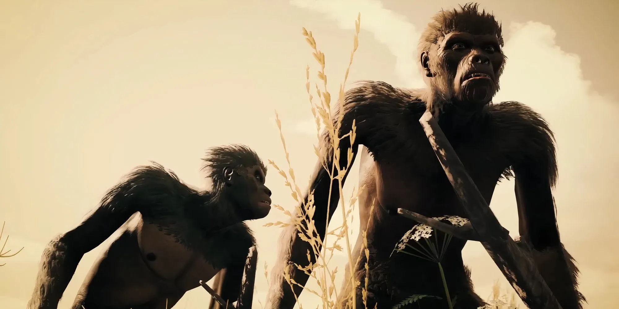 Hai cá thể vượn người trong game Ancestors The Humankind Odyssey