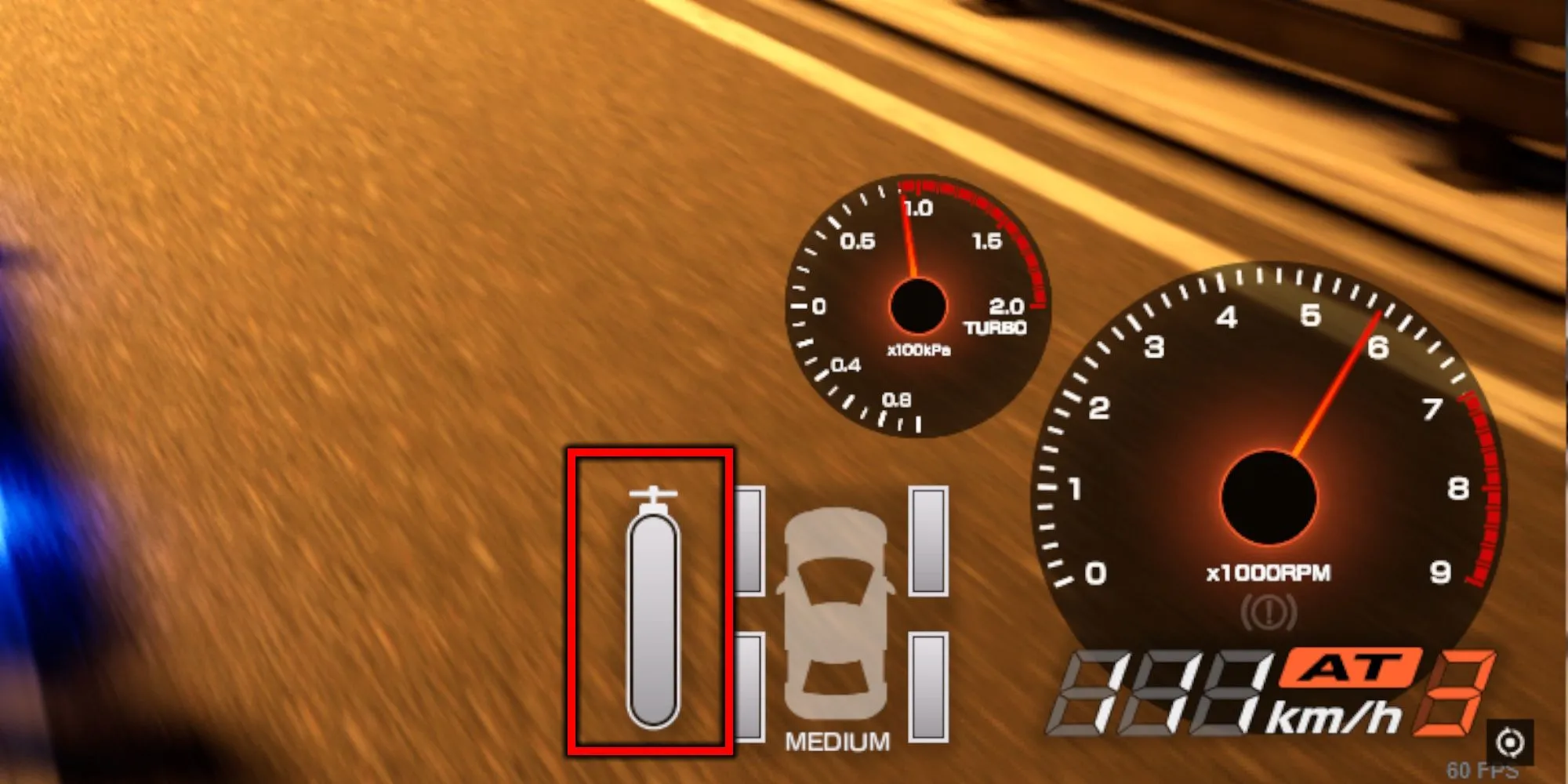 Hiệu ứng sử dụng NOS (Nitrous Oxide) trong game Tokyo Xtreme Racer