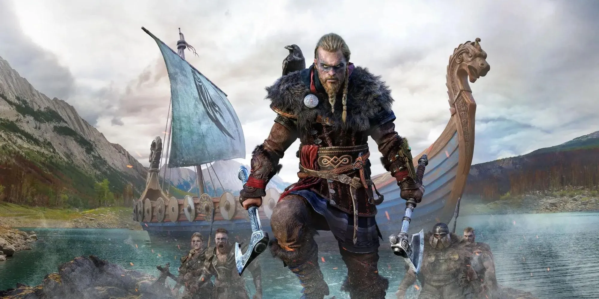 Hình ảnh chiến binh Viking trong bối cảnh Assassin's Creed Valhalla