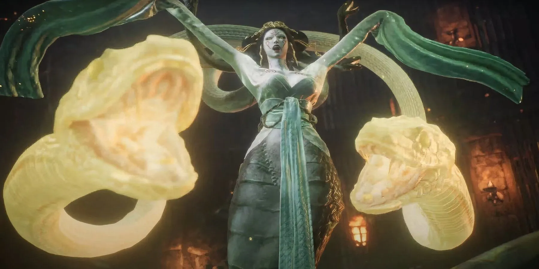 Hình ảnh một con trùm trong Wo Long: Fallen Dynasty, game Soulsborne tốc độ cao