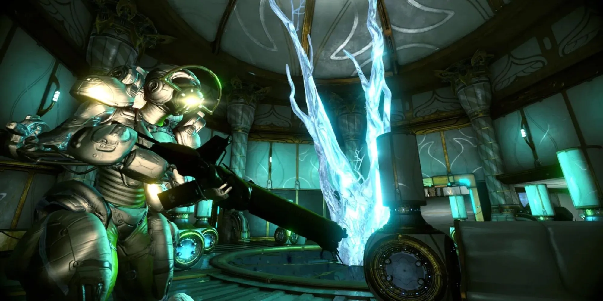 Hình ảnh nhân vật trong Warframe, tựa game co-op bắn súng góc nhìn thứ ba với kho vũ khí khổng lồ và hệ thống Mod tùy chỉnh