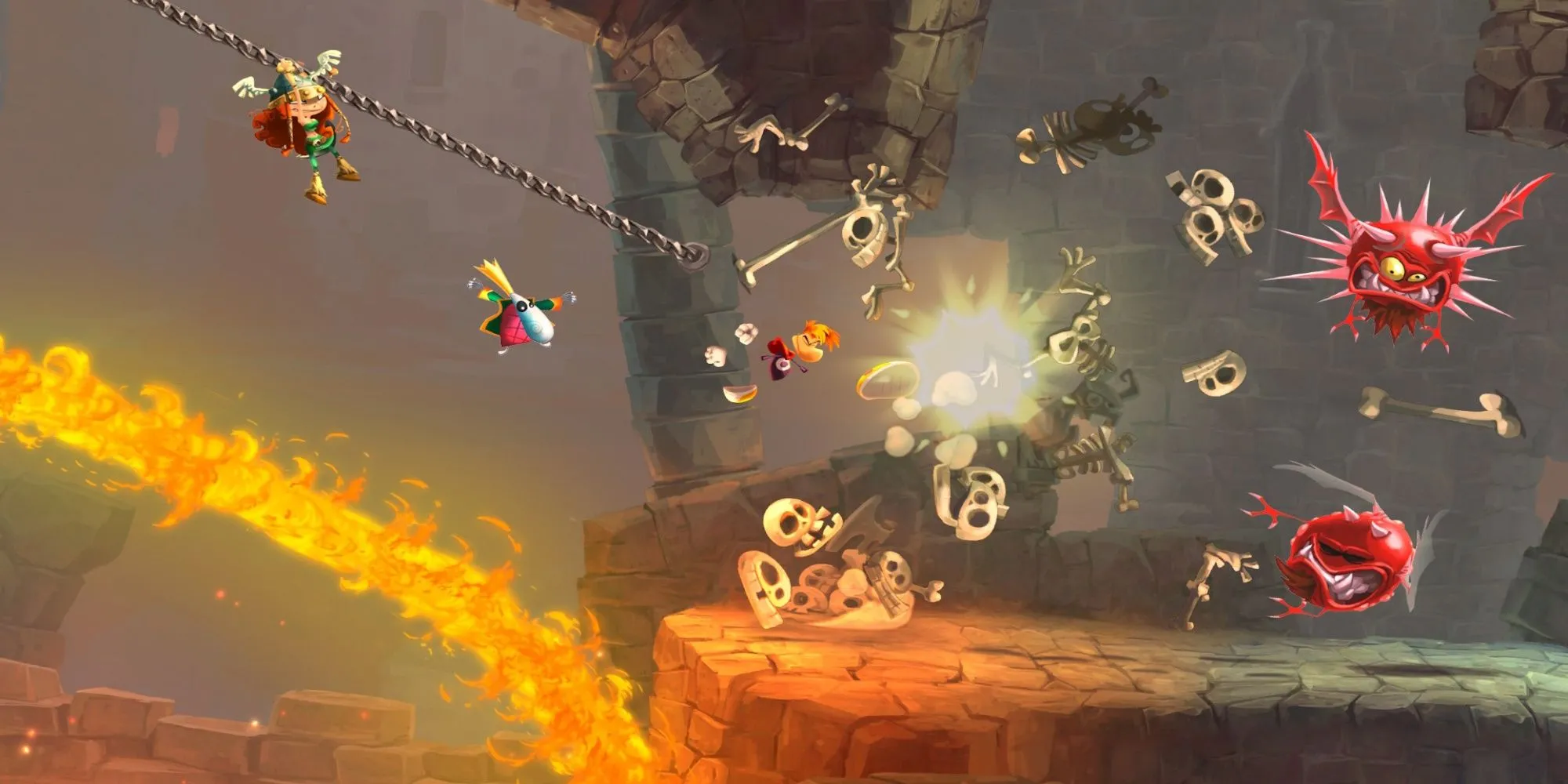 Hình ảnh Rayman Legends từ Steam, thể hiện đồ họa và phong cách nghệ thuật đặc trưng