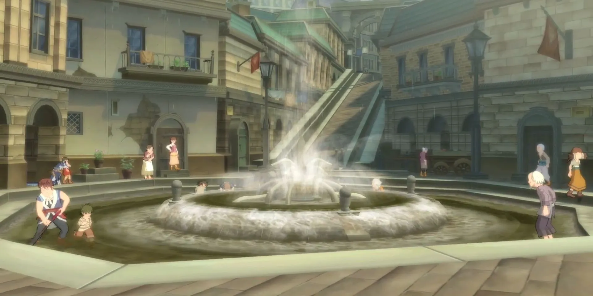 Khu Lower Quarter bị ngập lụt trong Tales of Vesperia
