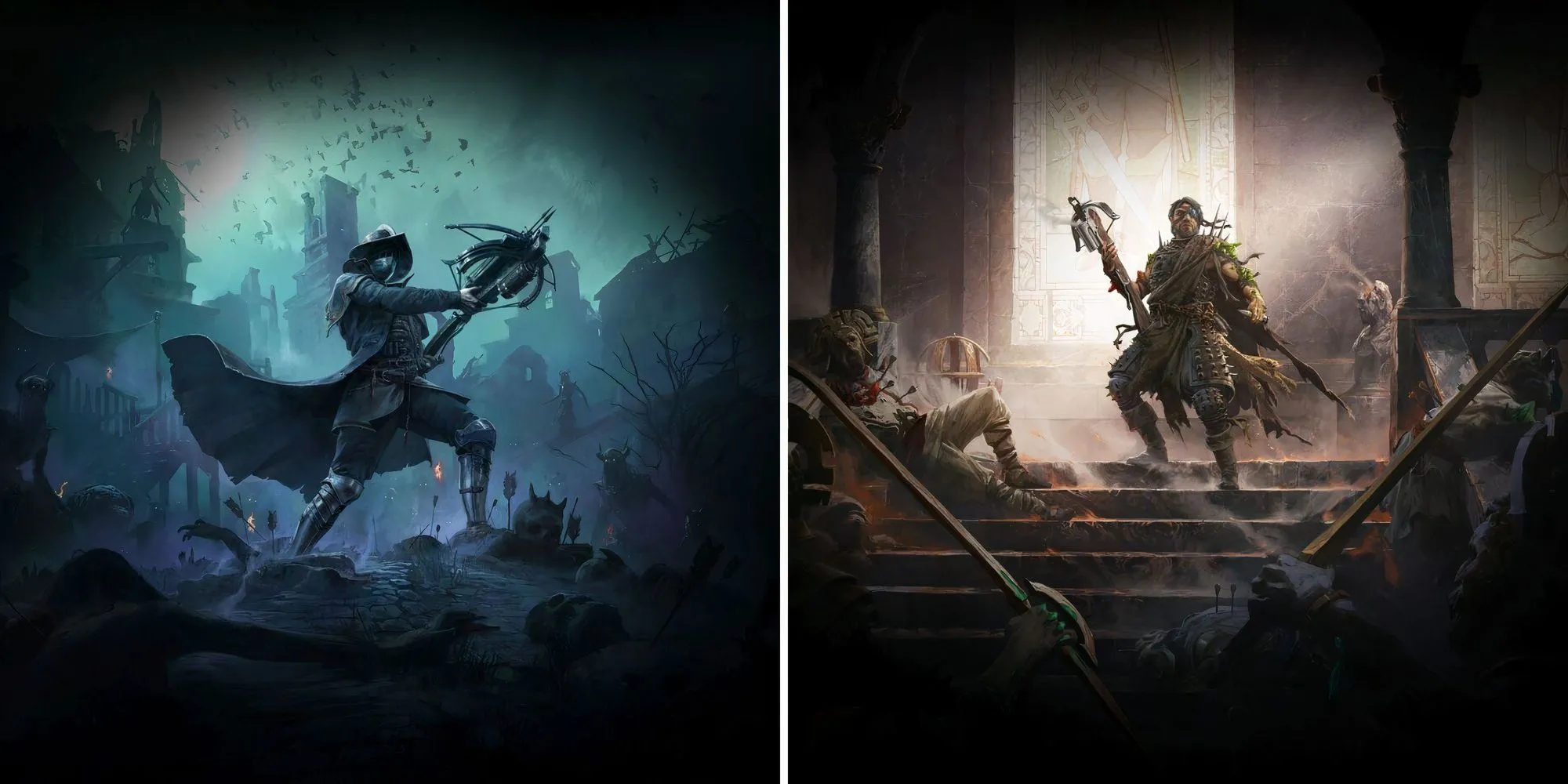 Lính đánh thuê Path of Exile II sử dụng nỏ bắn tên lửa