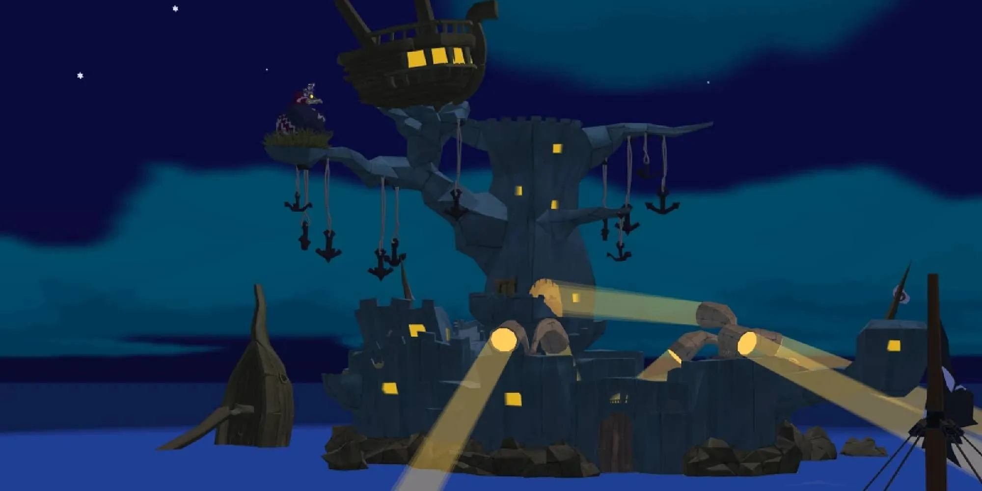 Link ẩn mình trong thùng gỗ tại Forsaken Fortress trong Zelda The Wind Waker