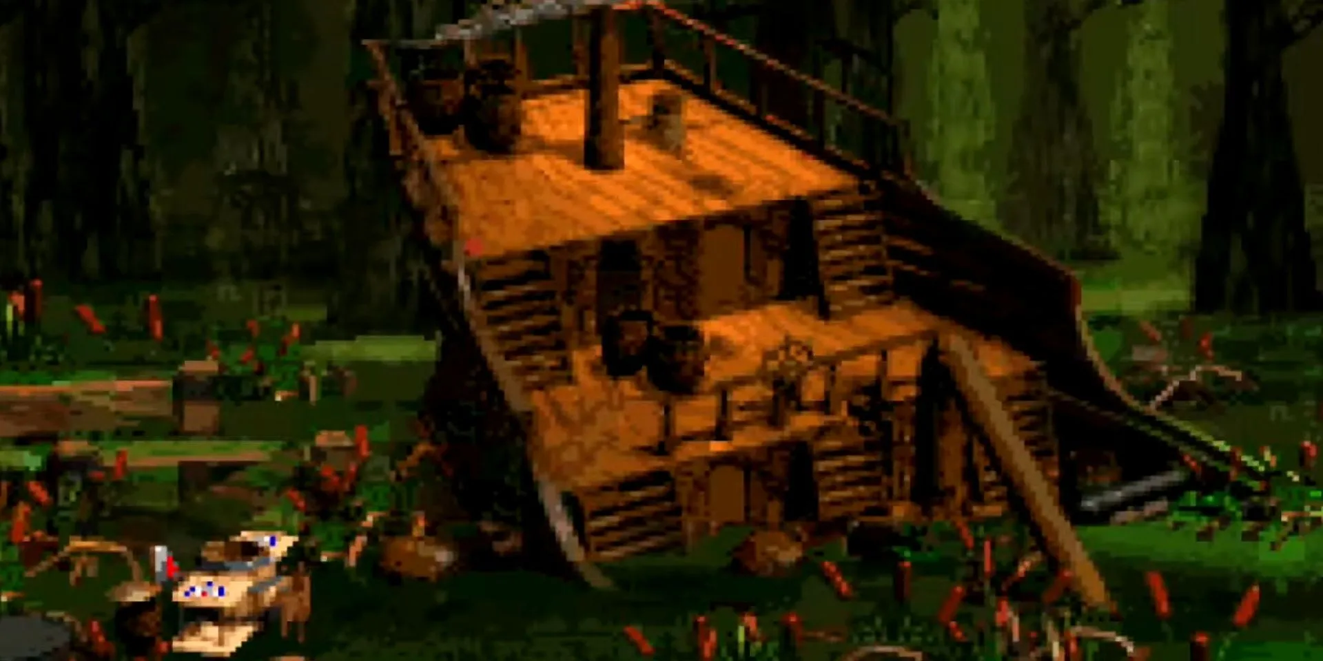 Màn hình bản đồ khu vực Krem Quay trong game Donkey Kong Country 2